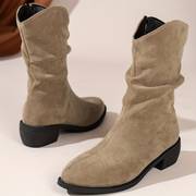 Greta - Damenstiefel mit festem, klobigem Absatz