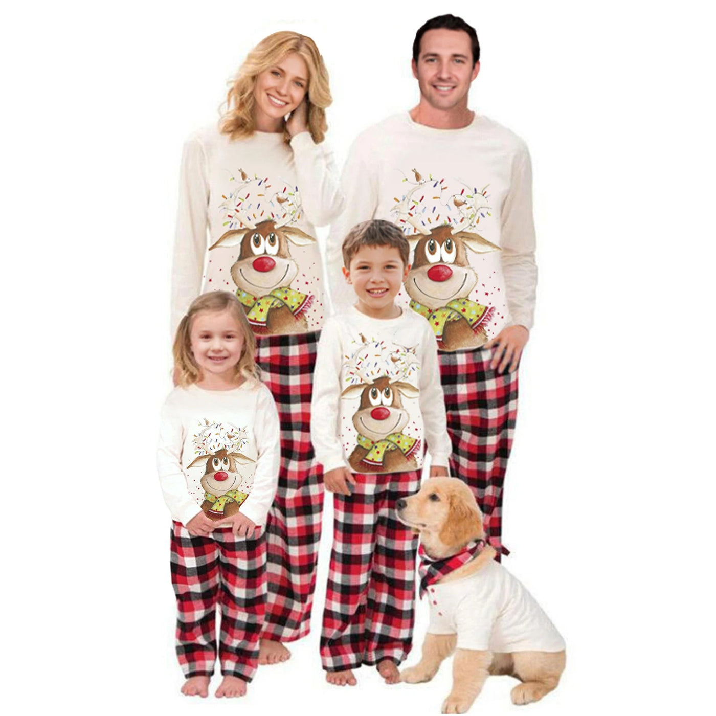 SyncStyle - Schneeflocke Passende Familie Weihnachten Pyjamas Set