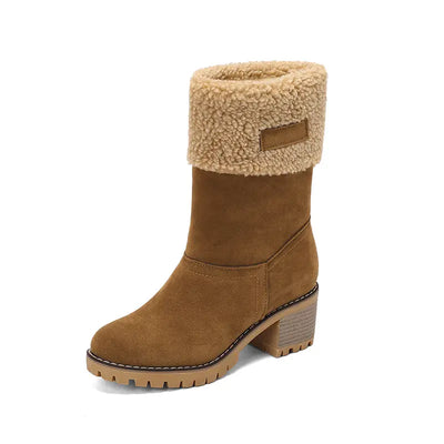 Criza - Stacked Heel Mid Calf Schneestiefel für Frauen