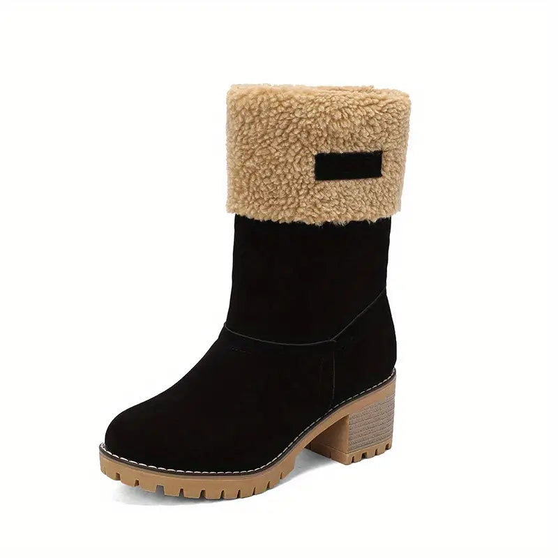 Criza - Stacked Heel Mid Calf Schneestiefel für Frauen