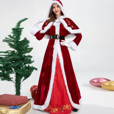 Cosima - Mrs. Claus Weihnachtskostüm Kleid
