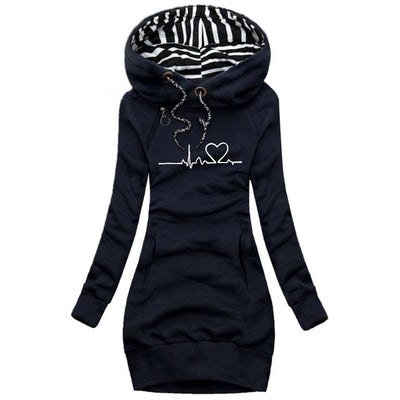 Heartbeat Pullover - Fashion Winter Pullover Kleid