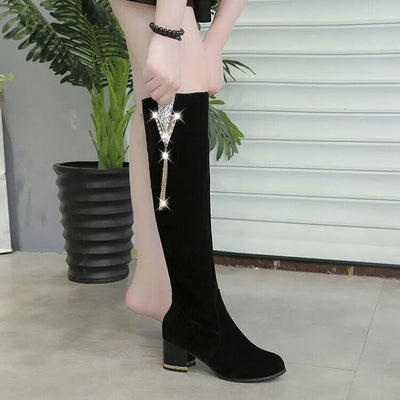 Sofia - Mode Retro-Ritter Stiefel mit hohem Absatz